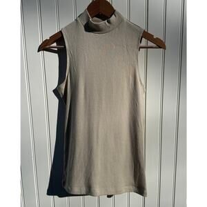 Jungmaven Mariposa Mock Neck Tank Top Size Small Canvas Beige NWT Sleeveless